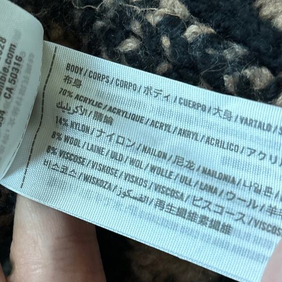 Abercrombie Women's Small Chunky Sweater Cardigan Animal Print Soft Wool Blend - Picture 6 of 10